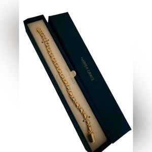 Harper grace 18k gold plated  XOXO link Bracelet NIB